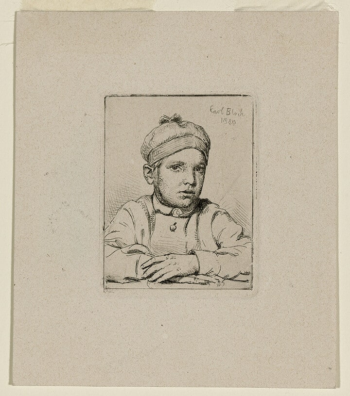 Dringon med Hal pas Hovedat (portrait of the artist's son Emanuel)