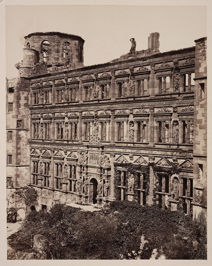 Elaborate Facade of a Ruined Building