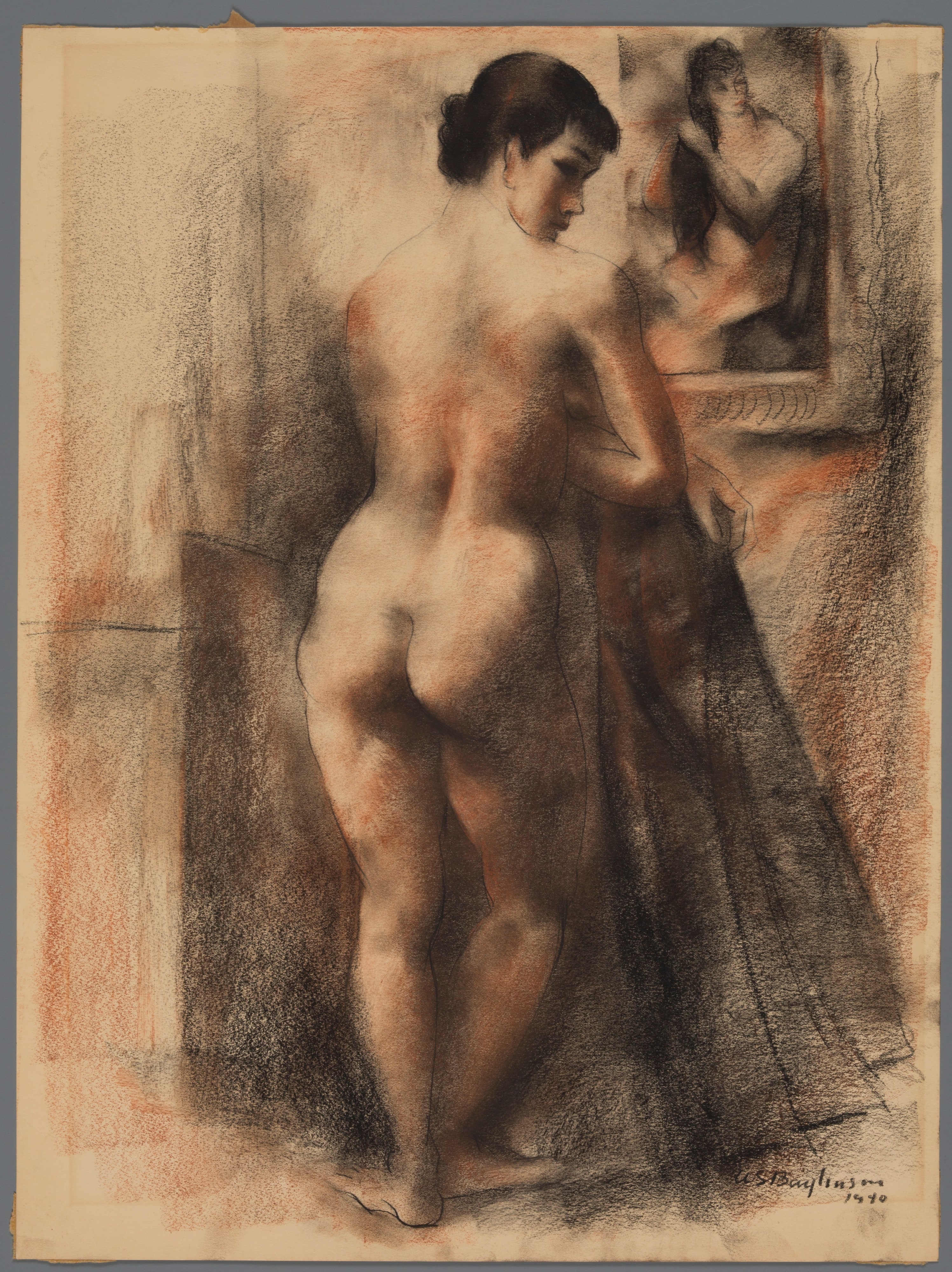 Nude, rear view