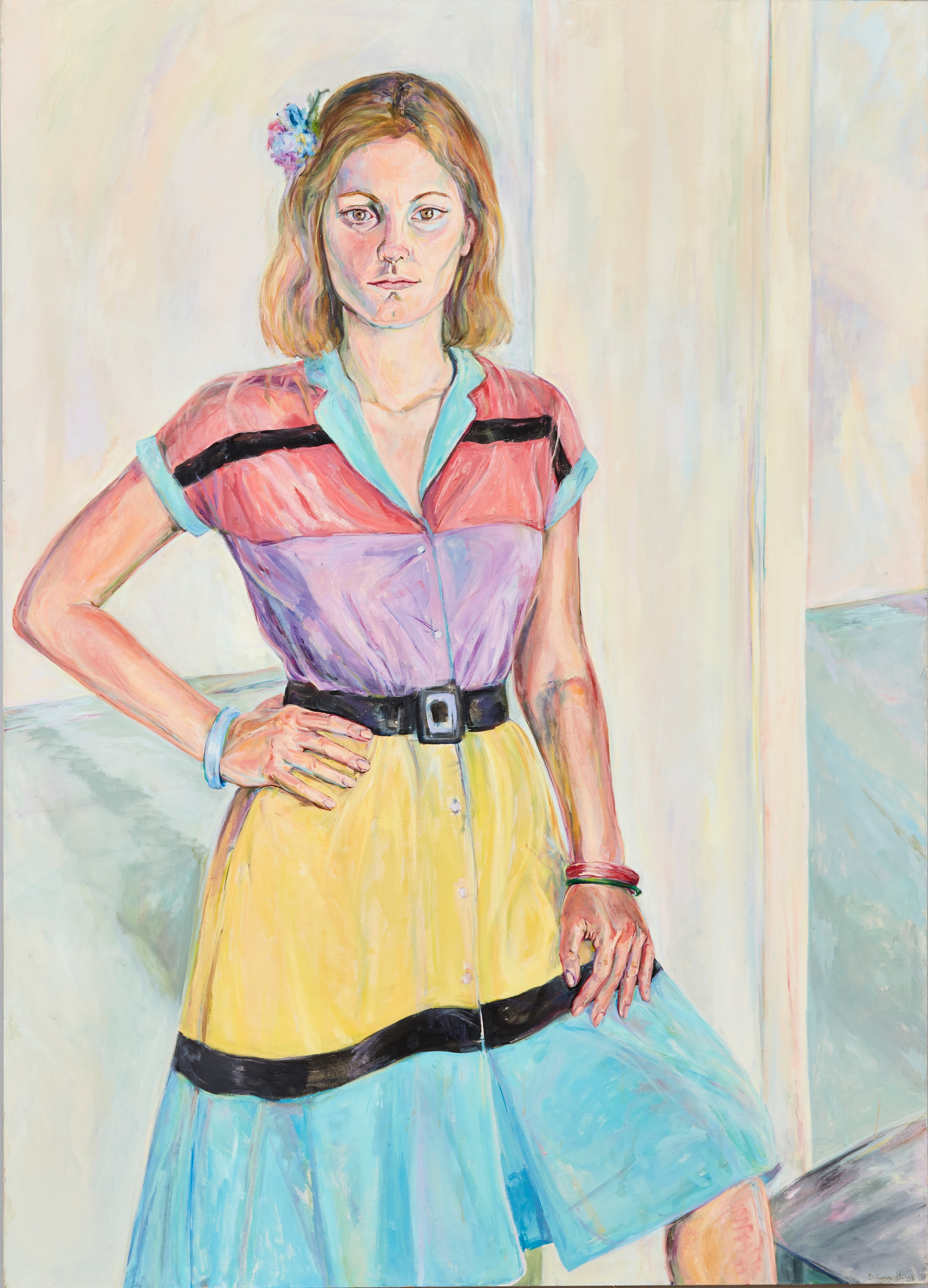 Ann in Striped Dress