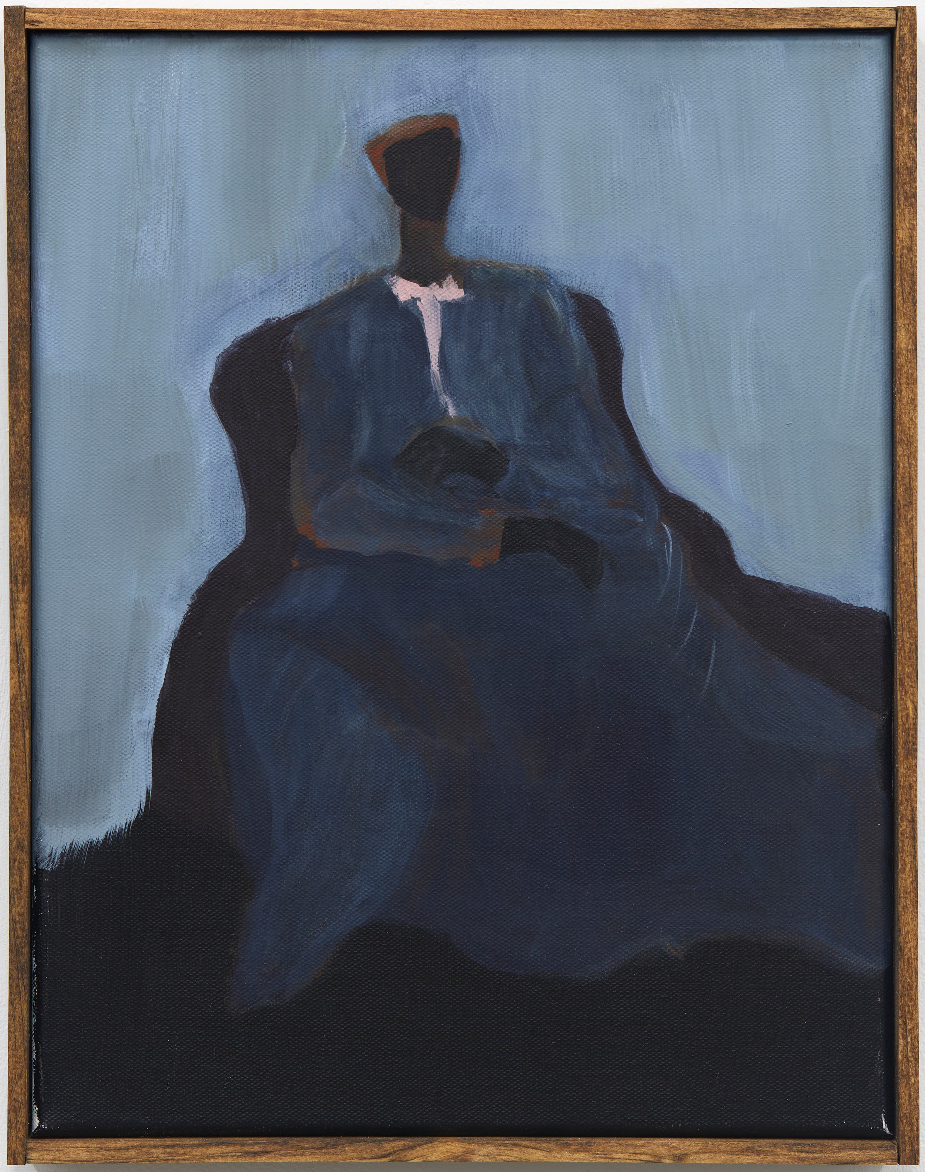 Seated Listener: Blue Gown