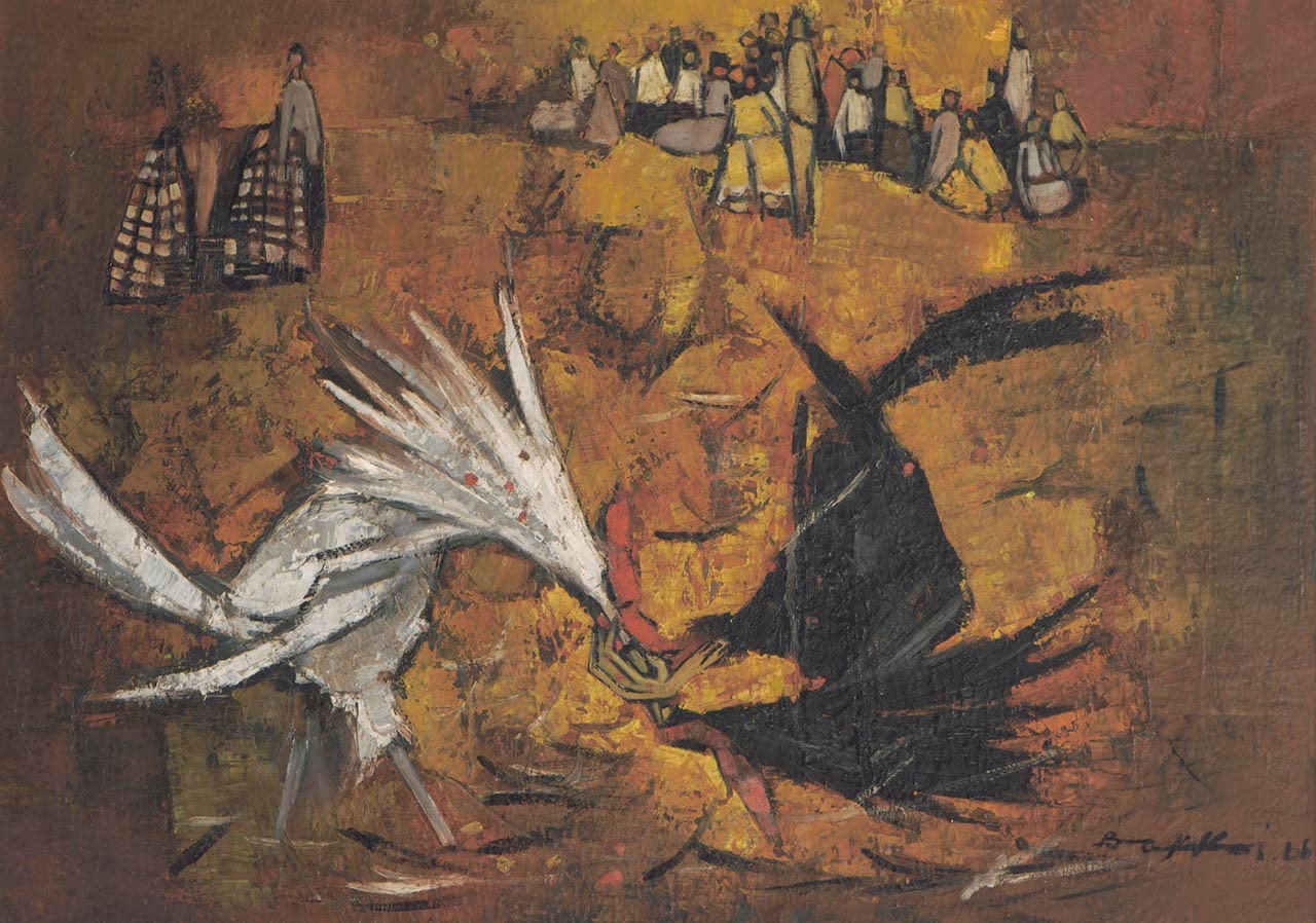 Untitled (Fighting Cocks)