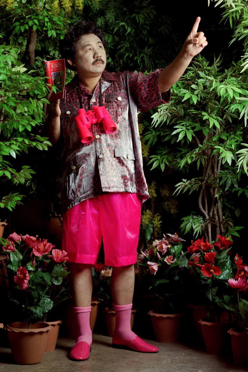 Shocking Pink Collection: Green Pink Man