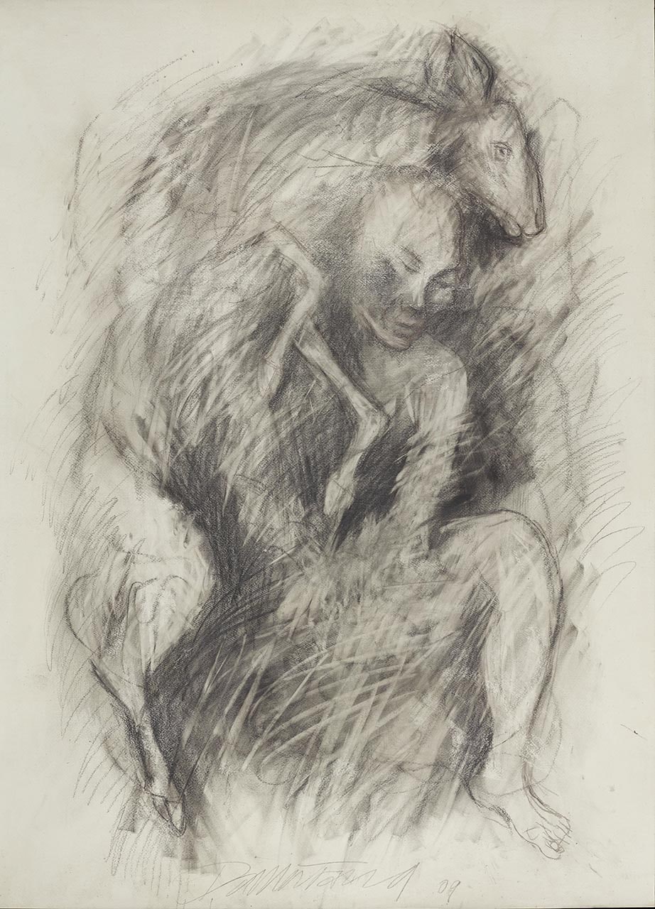 Self-portrait with Goat