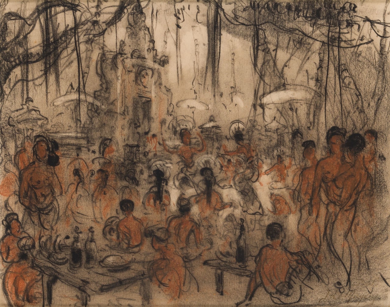 Women in Front of a Temple Gate