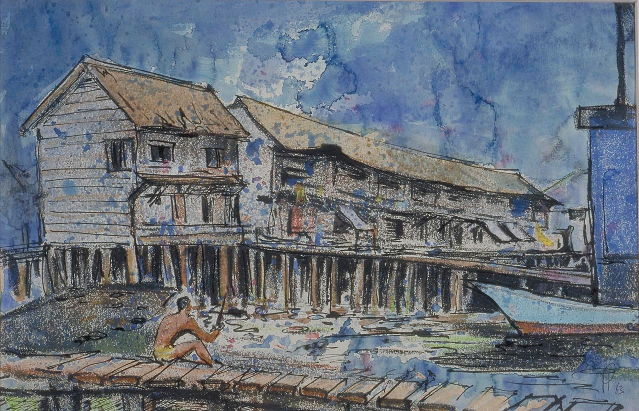 Longhouses on Stilts and Jetty