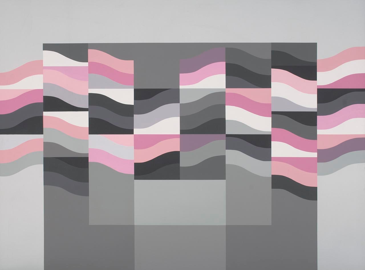 P on Grey Rectangle