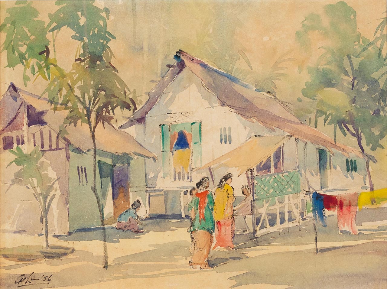 [Not titled] (Kampong Scene)