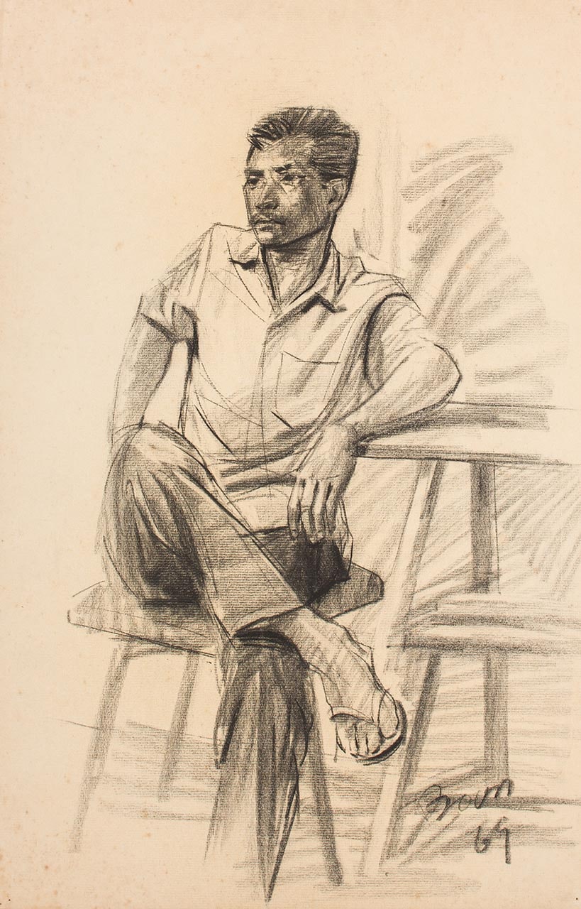 Figure drawing - Seated man 4