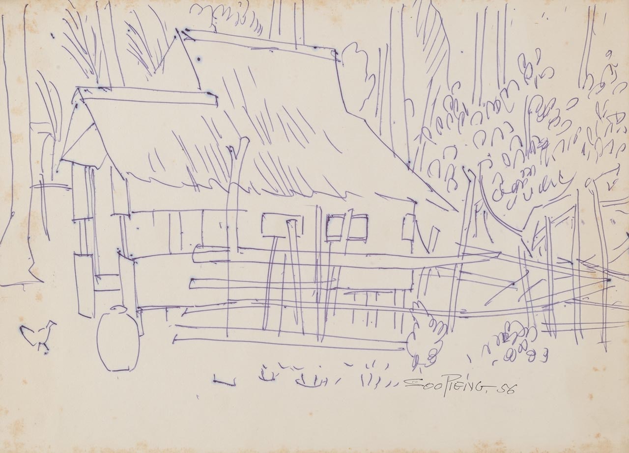 Untitled (Traditional House with Chicken)
