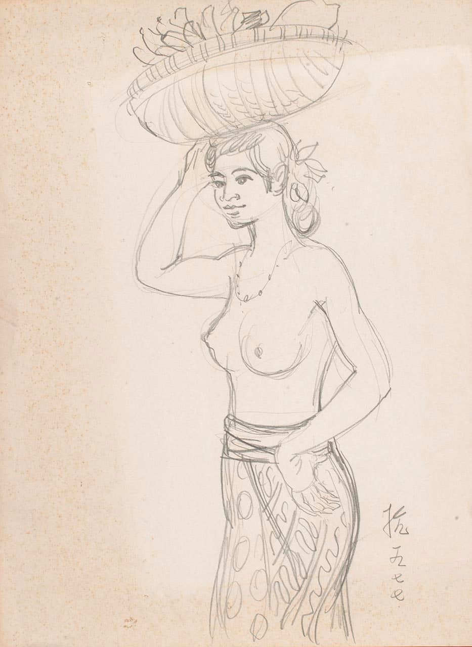 Balinese woman with Fruits