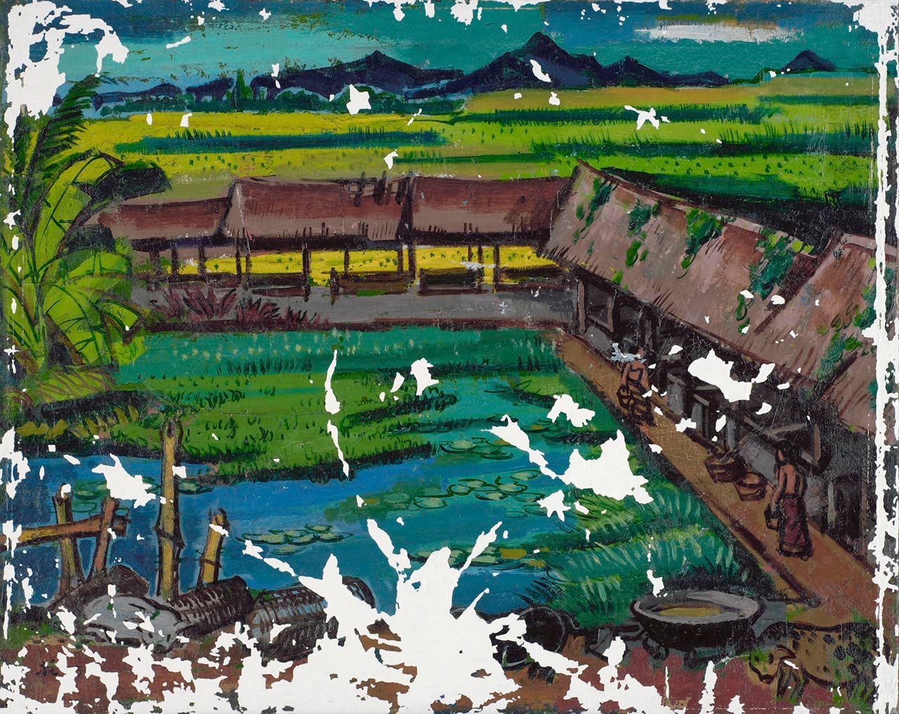Bali Village with Pond