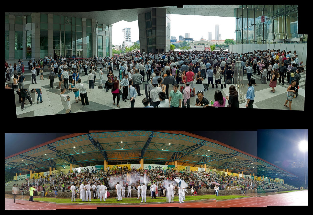 Political Landscapes: People's Action Party Rally, Boat Quay and Woodlands Stadium, 3rd May 2011