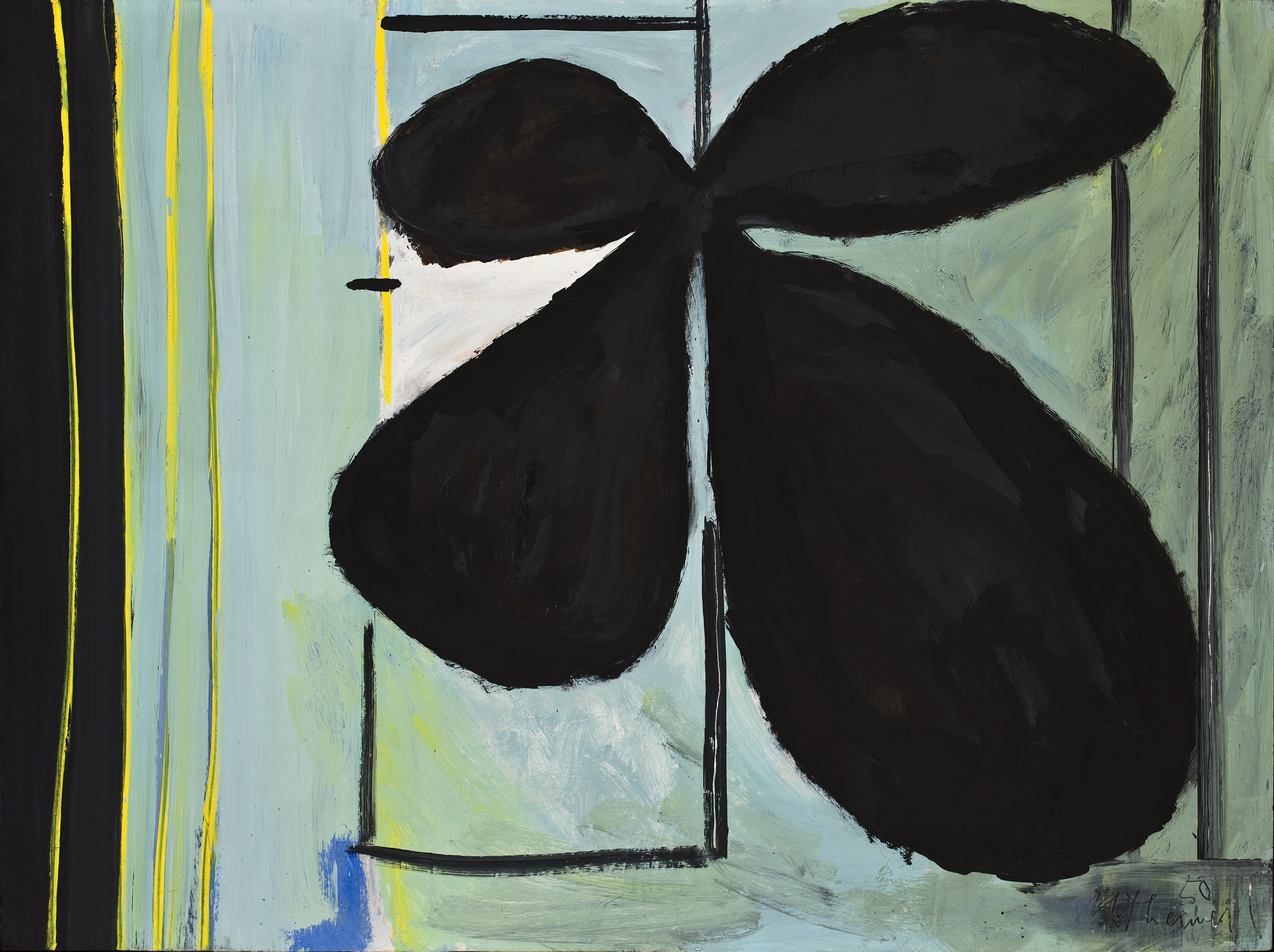 Black Plant and Window - Robert Motherwell