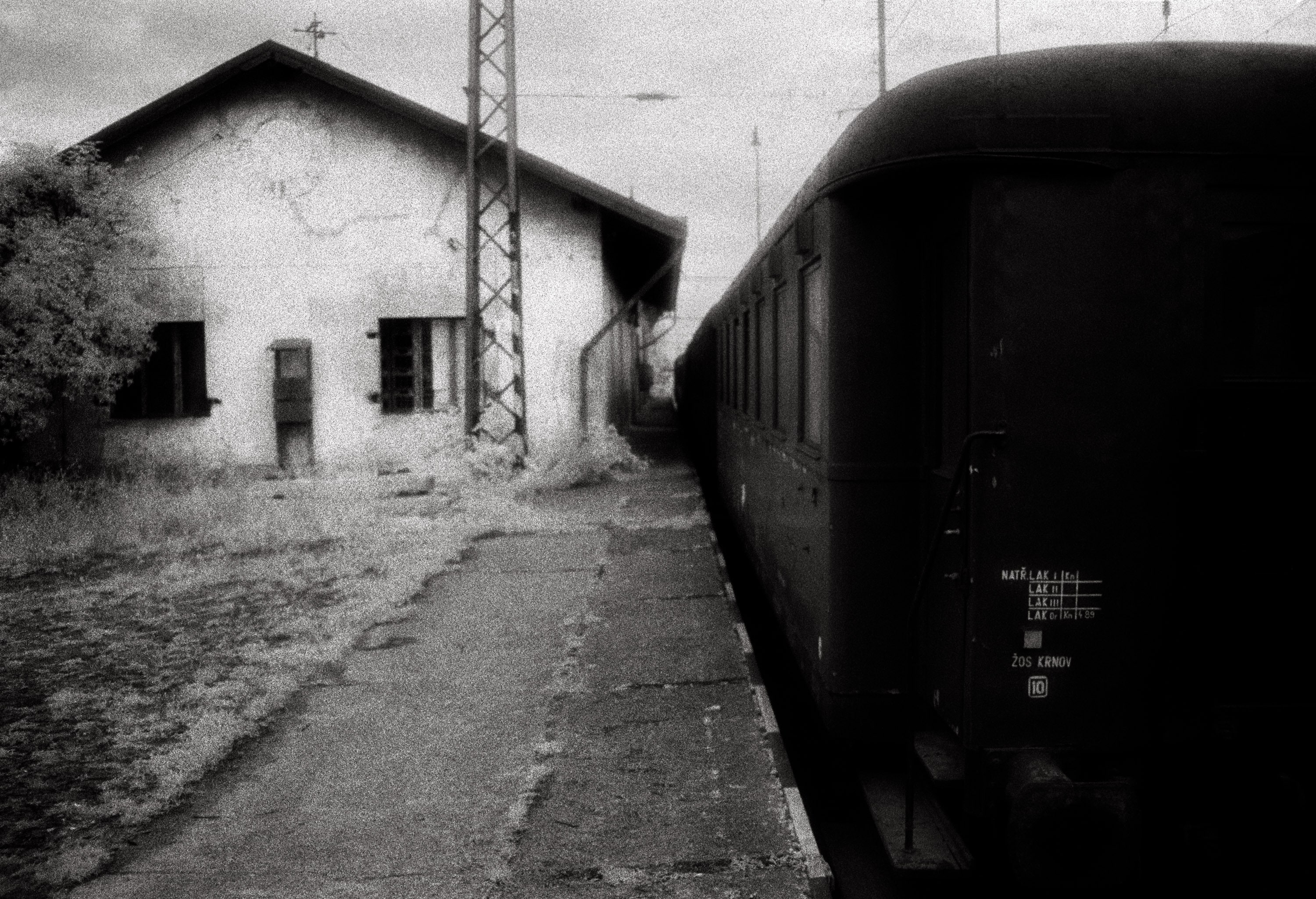 Bohušovice Train Station at Theresienstadt Concentration Camp, Czechoslovakia - Judy Glickman Lauder