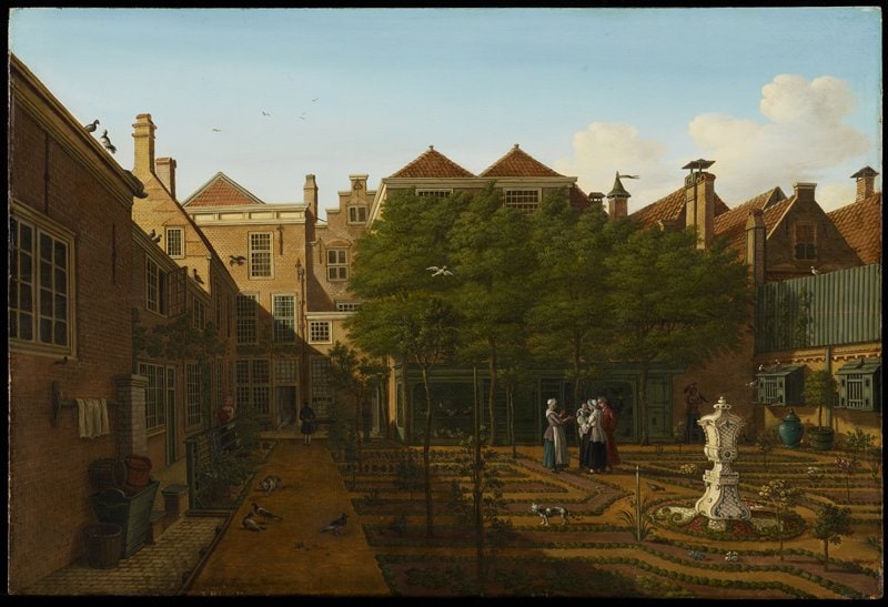 View of a Town House Garden in The Hague