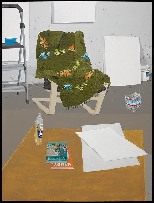 Starting anew again (Mexican blanket draped over an IKEA chair)