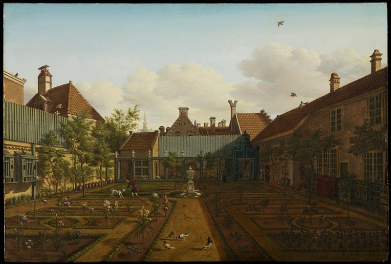 View of a Town House Garden in The Hague