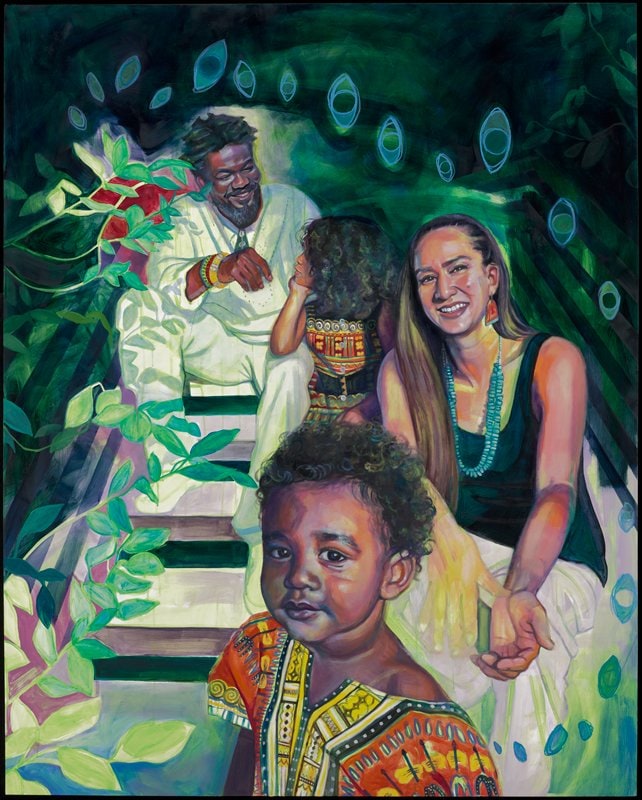 Sierra and her family, on the Mississippi shore
