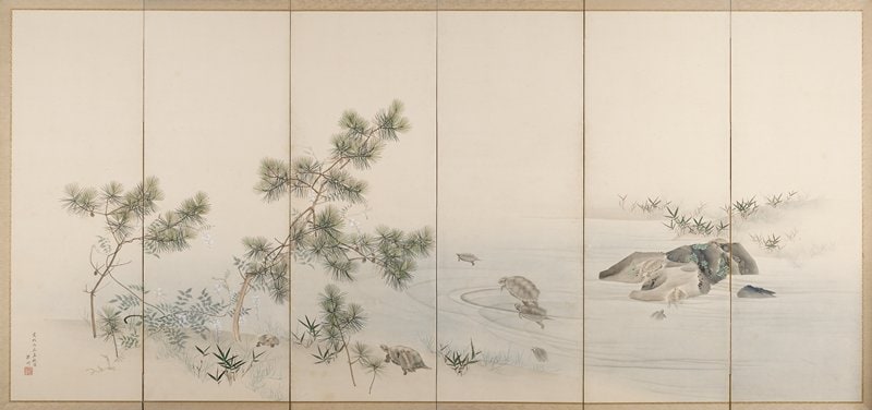 Tortoises [left of a pair of Cranes and Tortoises]