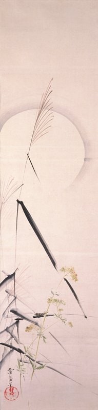 Autumn Grasses and Moon