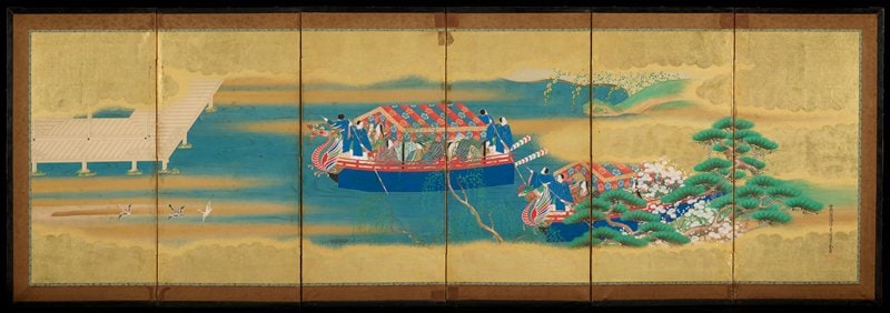 Boating Episode [right of the pair Episodes from the Butterflies Chapter of the Tale of Genji]
