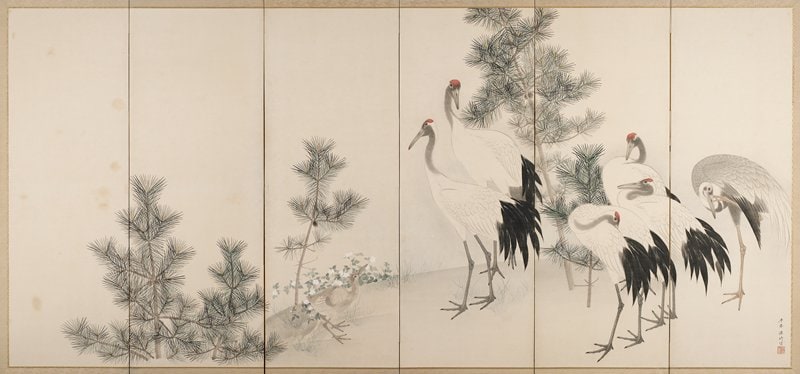 Cranes [right of a pair of Cranes and Tortoises]