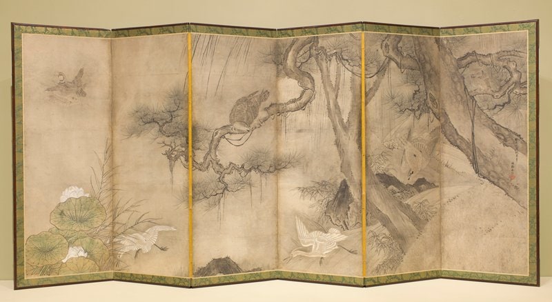 Birds in Landscape [right of a pair]