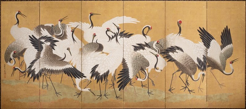 Flock of Cranes [left of a pair]