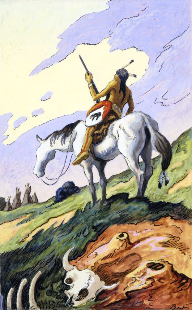 Indian and White Horse