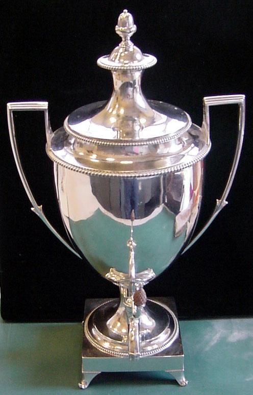 Silver hot water urn