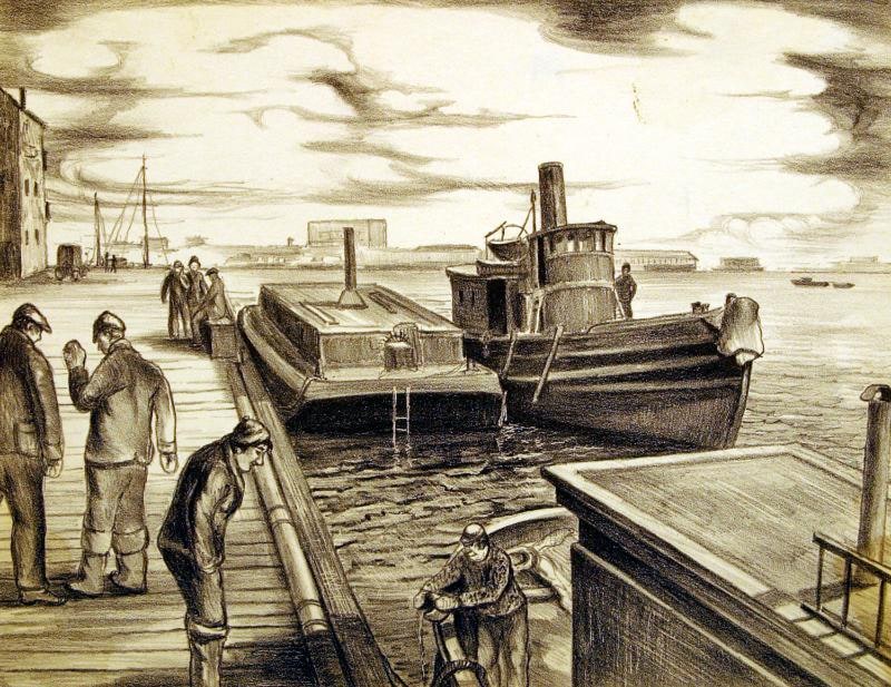 A Boston Dock Scene
