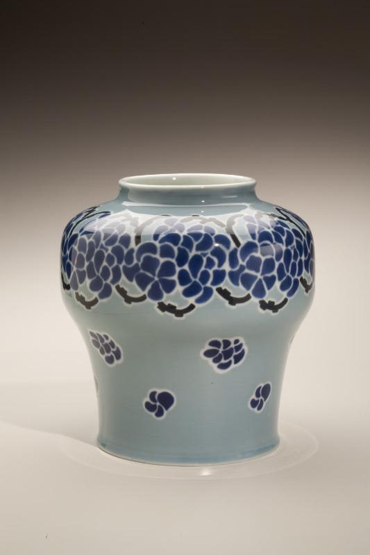 Vase with stylized floral decoration