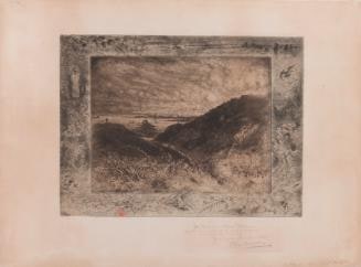 (Waves on cliffs of small bay)
