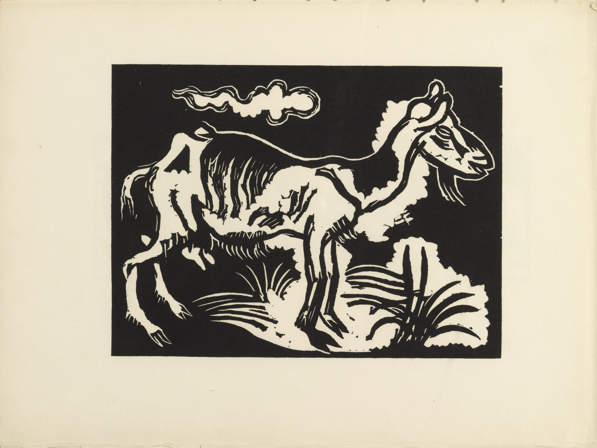 The Goat (Die Ziege) (plate 17) from the illustrated book Deutsche Graphiker der Gegenwart (German Printmakers of Our Time)