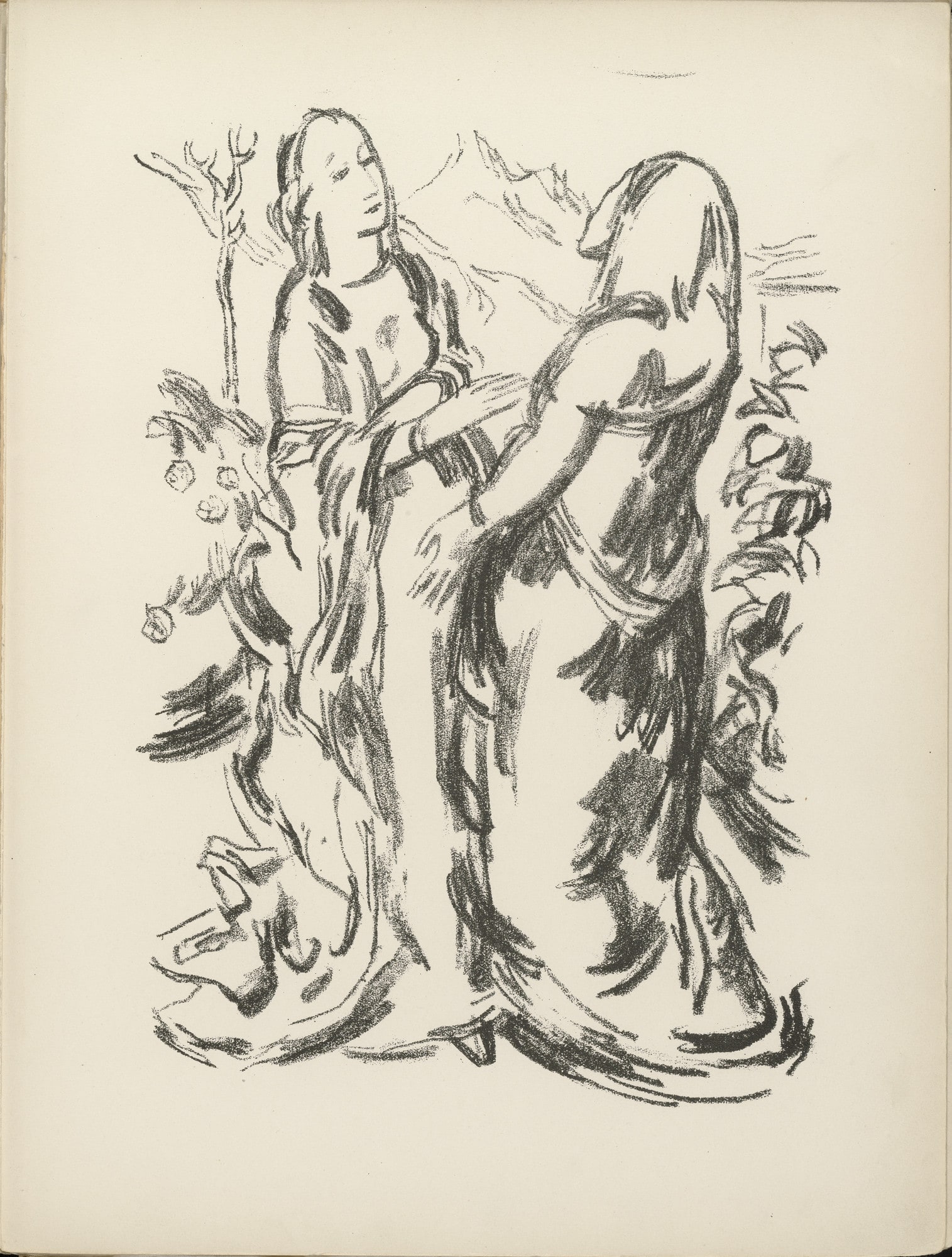 The Visitation (Heimuchung) (plate 26) from the illustrated book Deutsche Graphiker der Gegenwart (German Printmakers of Our Time)