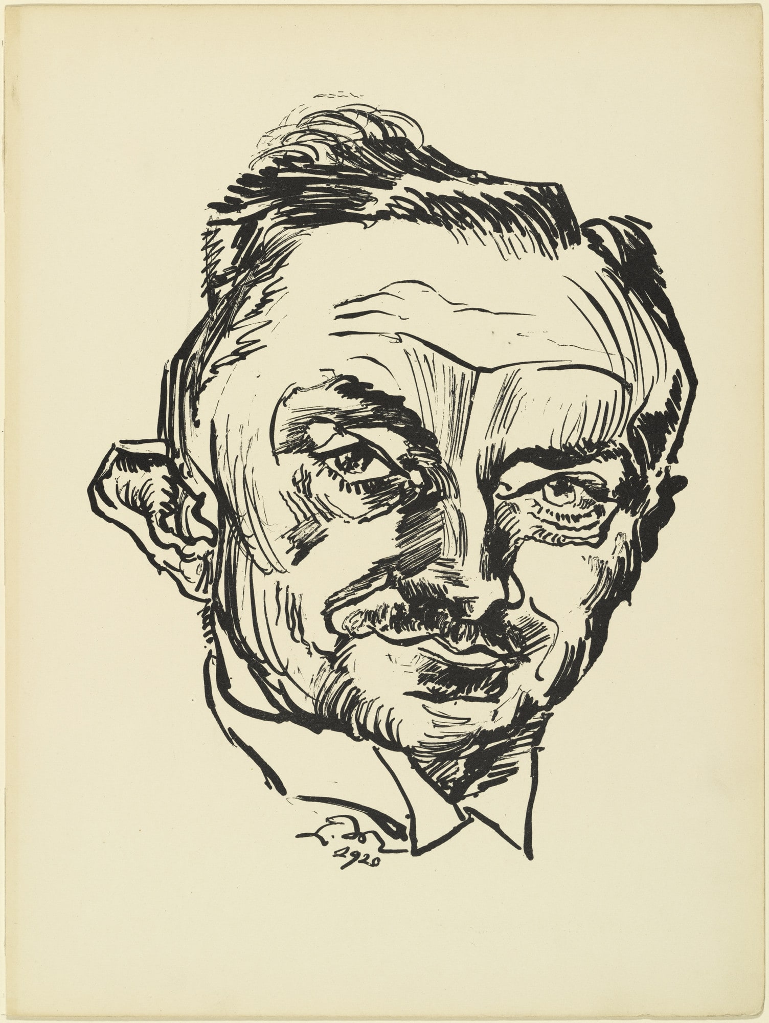 Portrait of Dr. Victor Heinrich Klinkhardt (III) (Bildnis Dr. Victor Heinrich Klinkhardt [III]) (plate 29) from the illustrated book Deutsche Graphiker der Gegenwart (German Printmakers of Our Time)
