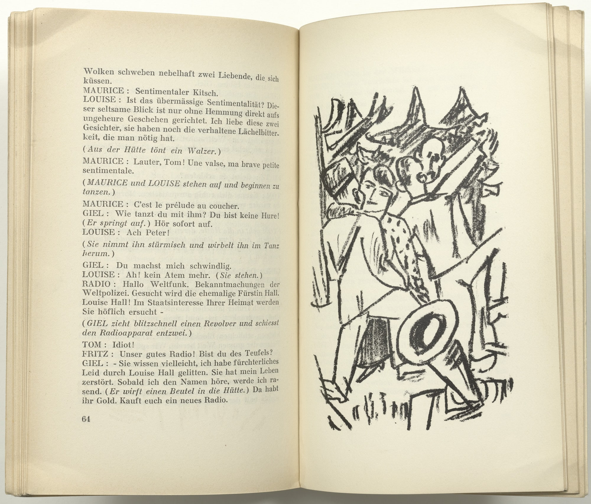 Second Illustration for Scene 5 (plate facing page 64) from Der Mensch ist kein Haustier (Man Is Not a Domestic Animal)