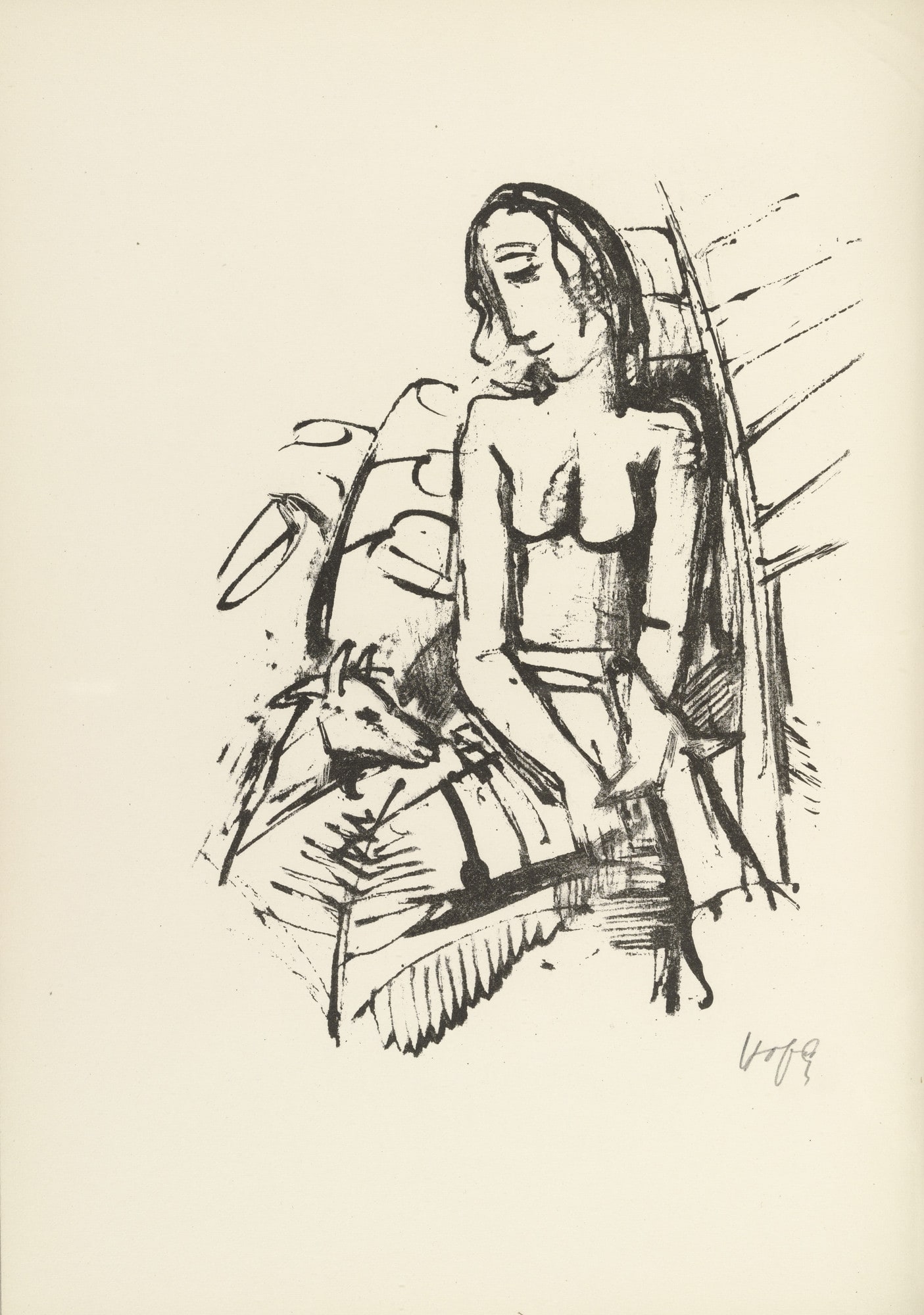 Plate 11 (folio 20 verso) from Liebesgedichte (Love Poems)
