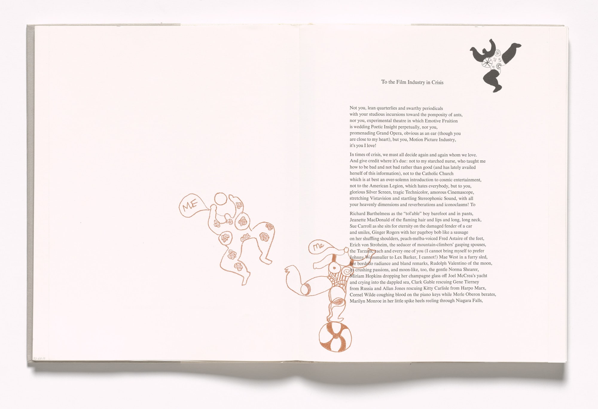 In-text plate (folios 39 verso and 40 recto) from In Memory of My Feelings