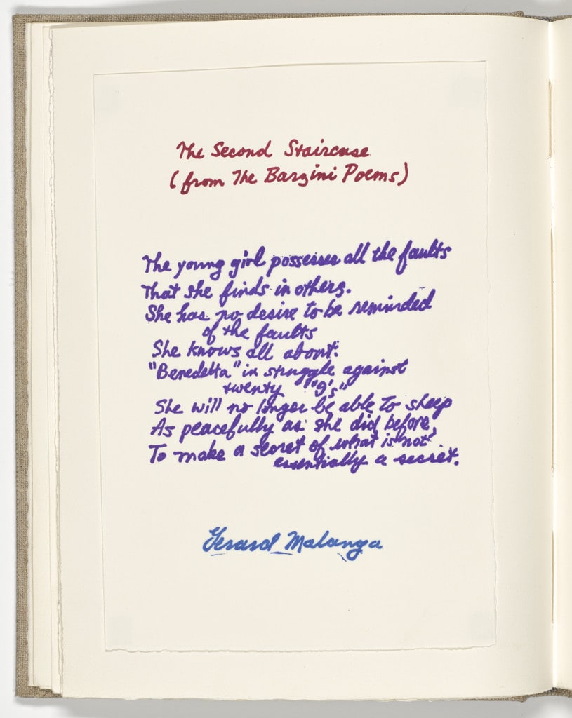 The Second Staircase (From the Barzini Poems) (folio 6 verso) from Stamped Indelibly