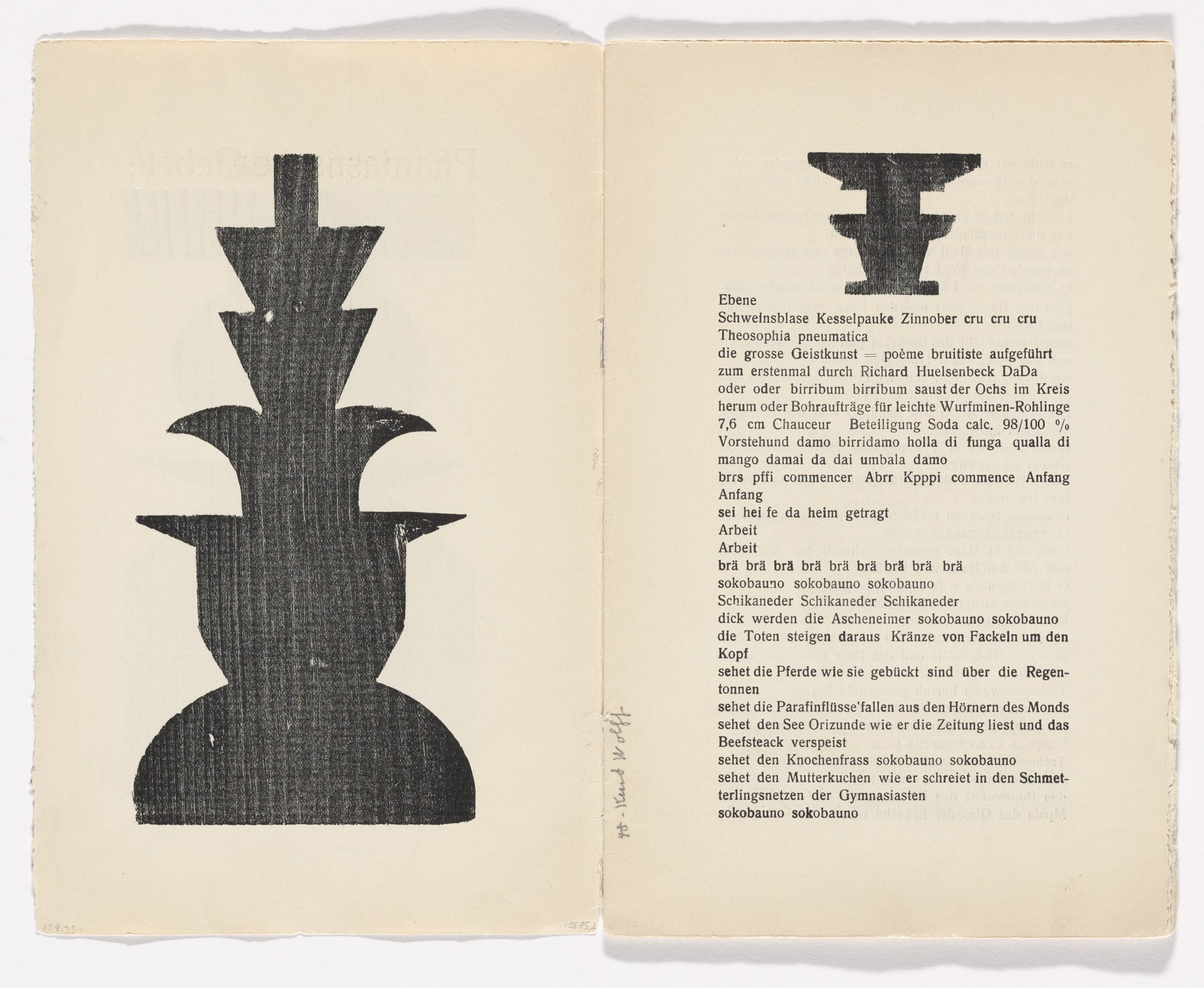 Plate (folio 1 verso) from Phantastische Gebete (Fantastic Prayers)