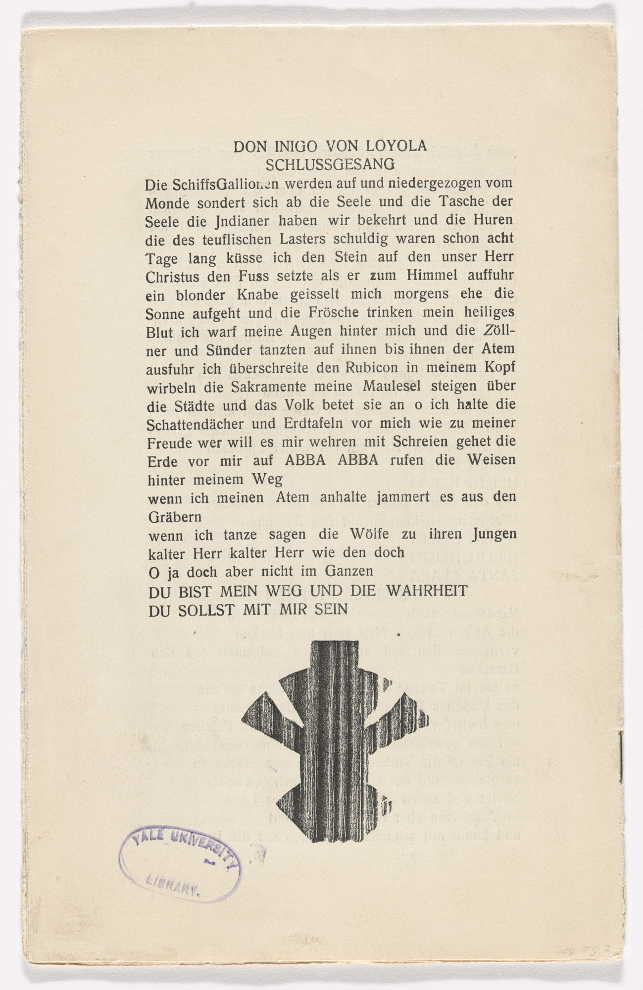 Tailpiece (back cover) from Phantastische Gebete (Fantastic Prayers)