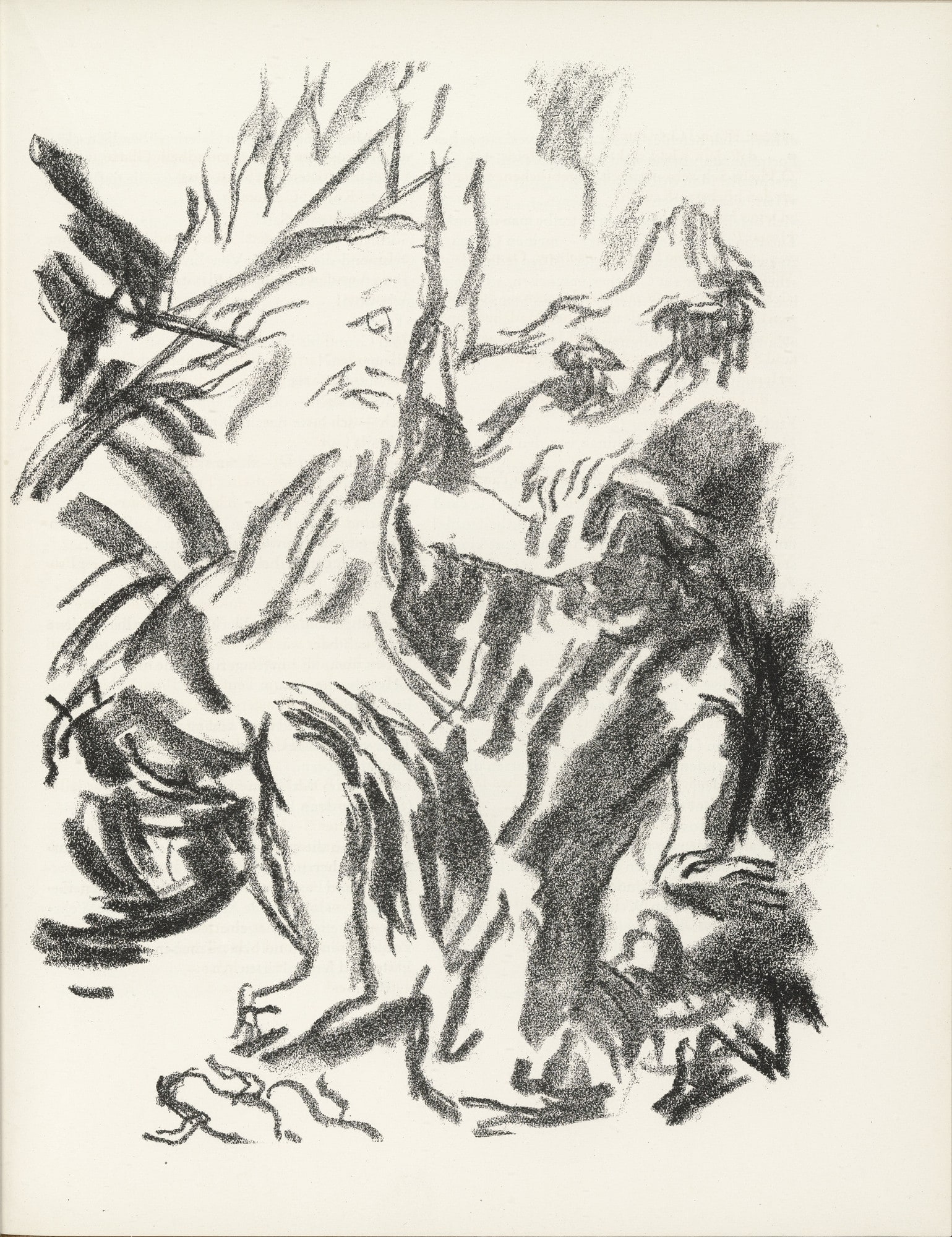 The Burning Thornbush (Der brennende Dornbusch) (plate, page 55) from the periodical Münchner Blätter für Dichtung und Graphik, vol. 1, no. 4 (April 1919)