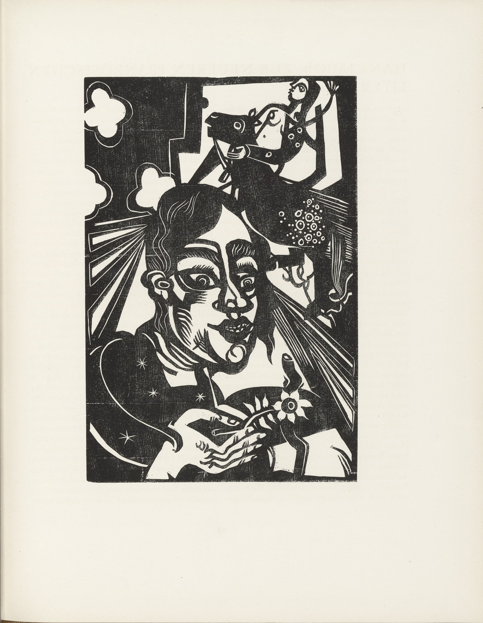Woman with Flower (Frau mit Blume) (plate, page 79) from the periodical Münchner Blätter für Dichtung und Graphik, vol. 1, no. 5 (May 1919)