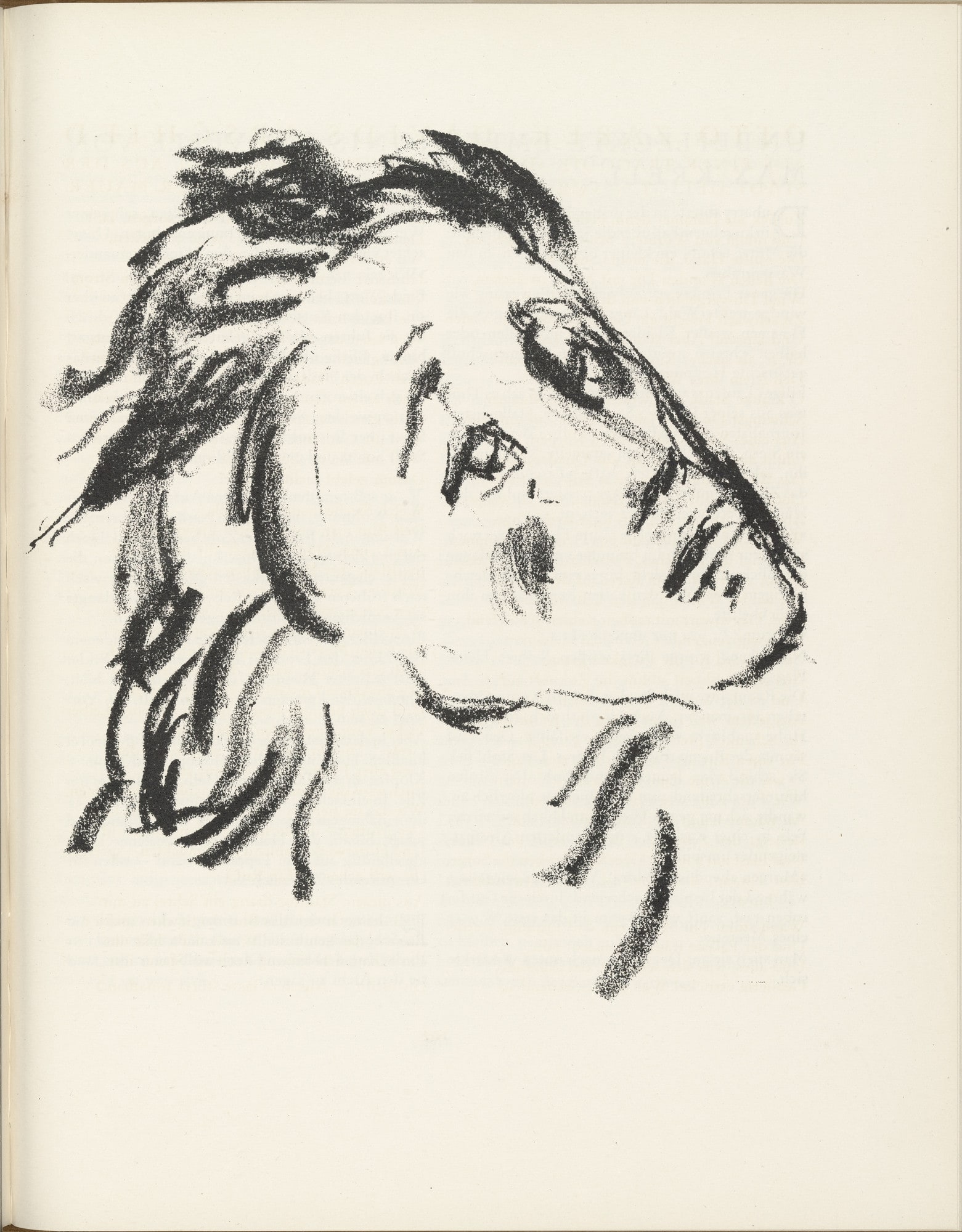 Head of Disciple (Jünger-Kopf) (plate, page 103) from the periodical Münchner Blätter für Dichtung und Graphik, vol. 1, no. 7 (July 1919)