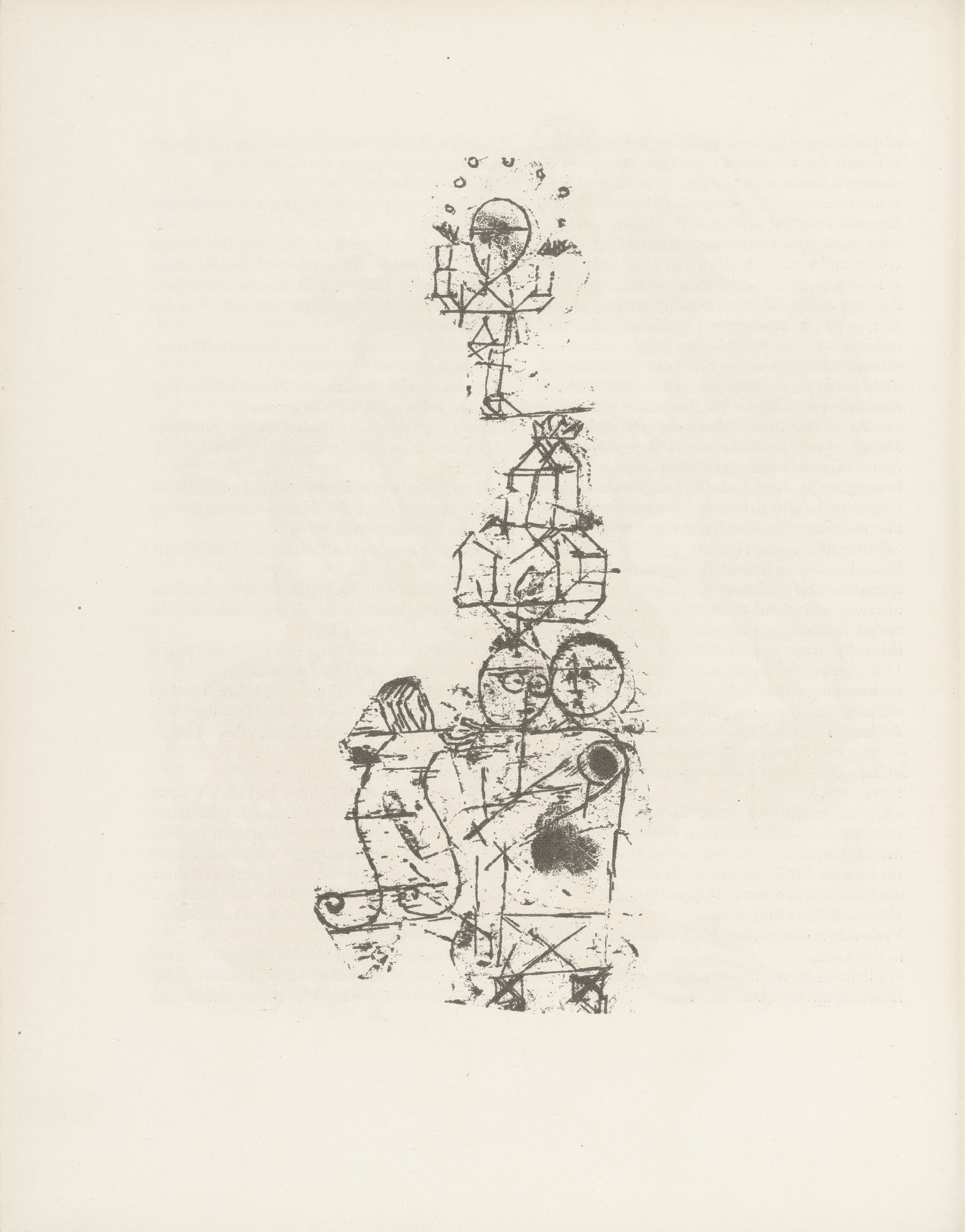 Acrobats (Akrobaten) (plate, page 10) from the periodical Münchner Blätter für Dichtung und Graphik, vol. 1, no. 1 (January 1919)