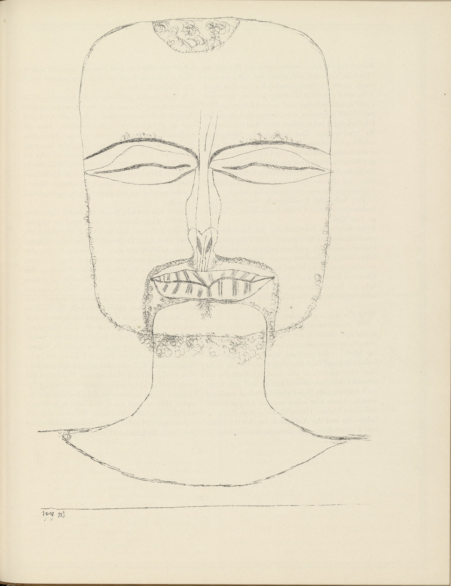 Portrait (Porträt) (plate, page 143) from the periodical Münchner Blätter für Dichtung und Graphik, vol. 1, no. 9 (September 1919)