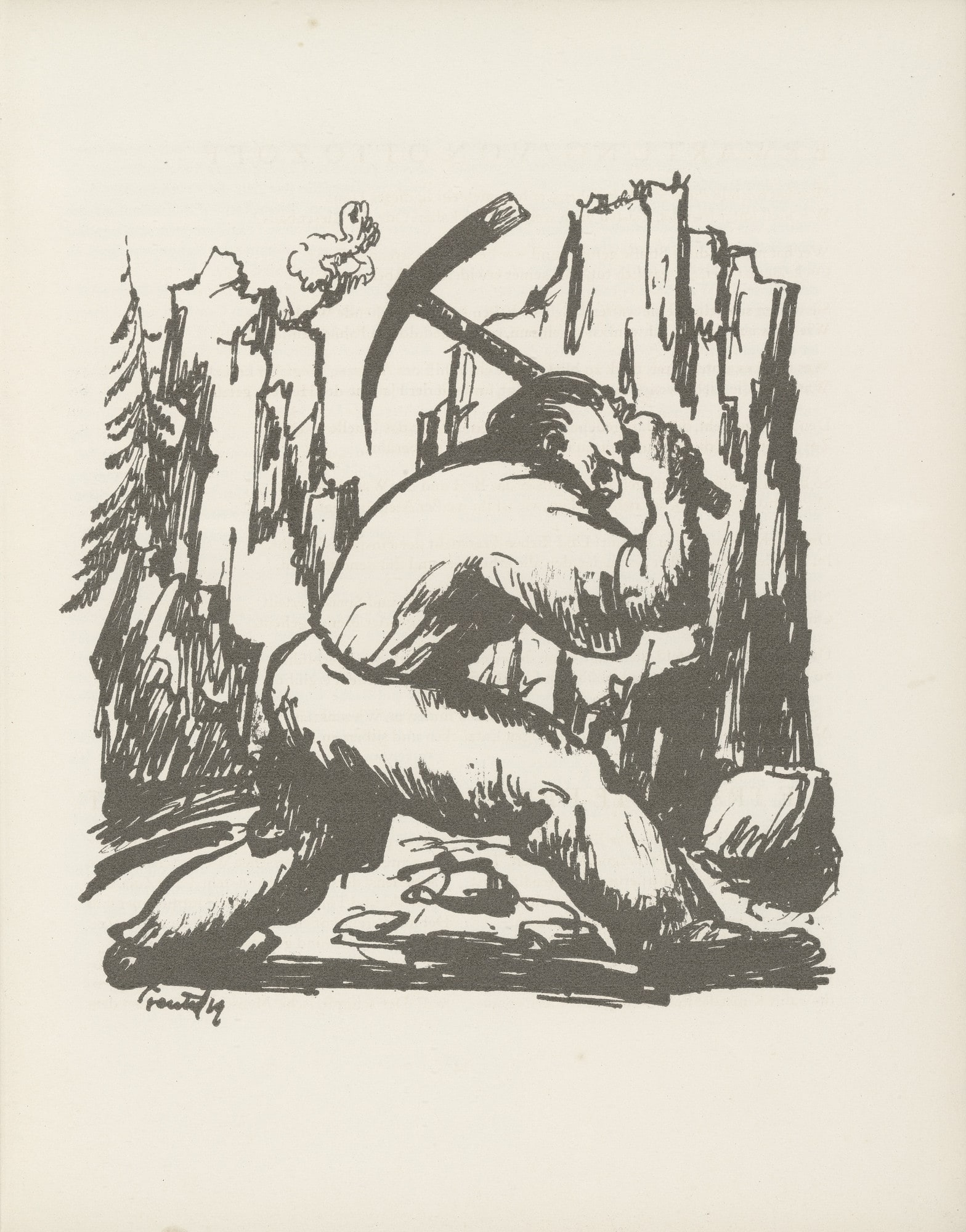 Untitled (plate, page 15) from the periodical Münchner Blätter für Dichtung und Graphik, vol. 1, no. 1 (January 1919)