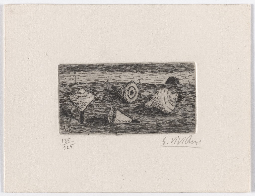 The Little Tops (Le Trottoline) from Six Etchings by Giuseppe Viviani (Sei Incisioni di Giuseppe Viviani)